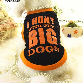 สัตว์เลี้ยง Cosy Vest เสื้อผ้ากีฬา Big ตัวอักษรเสื้อยืด Tops เครื่องแต่งกาย