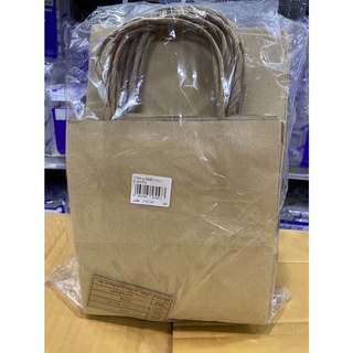 ถุงกระดาษ ถุงใส่เค้ก ฐานกว้าง มีหูหิ้ว สีน้ำตาล CT01 CT02 CT03 CT04 CT05 แพ็คละ 25ใบ