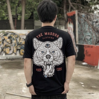 เสื้อยืดพิมพ์ลายแฟชั่น Maddogstreet ® เสี้อยืดลาย รุ่น หมา 3 Eye แขนสั้น เสื้อยืดผู้ชาย