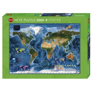 HEYE: SATELLITE MAP – MAP ART by Raiko Zigic (2000 Pieces) [Jigsaw Puzzle]