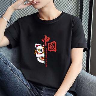 DRG Men’s Short Sleeve unisex ยอดฮิต เสื้อแขนสั้น เสื้อหญิงและชาย เสื้อคู่ เสื้อทีเชิร์ตเสื้อยืดคอกลมแฟชั่น Black