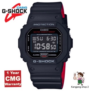 Casio G-Shock รุ่น DW-5600HR-1DR สีดำแดง นาฬิกาแบรนด์แท้ 💯% ประกันศูนย์ CMG