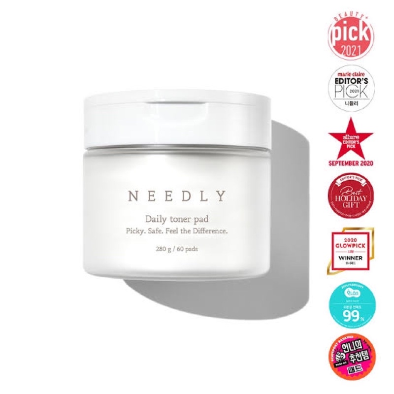 (สั่งในไลฟ์ลด30%) Needly-Daily Toner Pad 60 pads. โทนเนอร์แผ่น 60 แผ่น