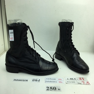 มีซิป รองเท้าคอมแบท รองเท้าจังเกิ้ล รองเท้าทหาร Combat boots with zippered sides.