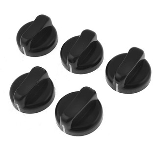 5 PCS Kitchen Black Plastic Gas Stove Cooker Control Knobs