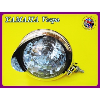 จานฉาย ไฟแต่ง​ สีน้ำเงิน   -  Vespa YAMAHA Blue Light Headlight