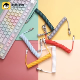[โค้ดคุ้มลด 20%] Bigpenguin Coiled Cable 8K สำหรับ Mechanical Keyboard สายคีย์บอร์ด USB C to A สายถัก Custom 8K Magnetic