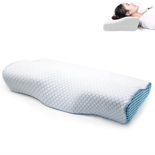 【บลูไดมอนด์】Orthopedic Neck Pillow Memory Foam Pillow For Sleep Cervical Pillows Contoured Orthopedic Memory Foam Pillow