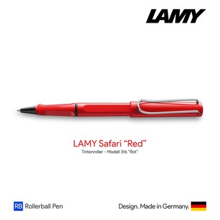 Lamy Safari Red Rollerball Pen - ปากกาลามี่ซาฟารีโรลเลอร์บอลล์  สีแดง