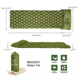 ราคา🔥ที่นอนลม SleepPad Homful Hitorhike Nylon+Tpu มีความแข็งแรงสูง น้ำหนักเบา พกพาสะดวก รับน้ำหนักได้ถึง150kg