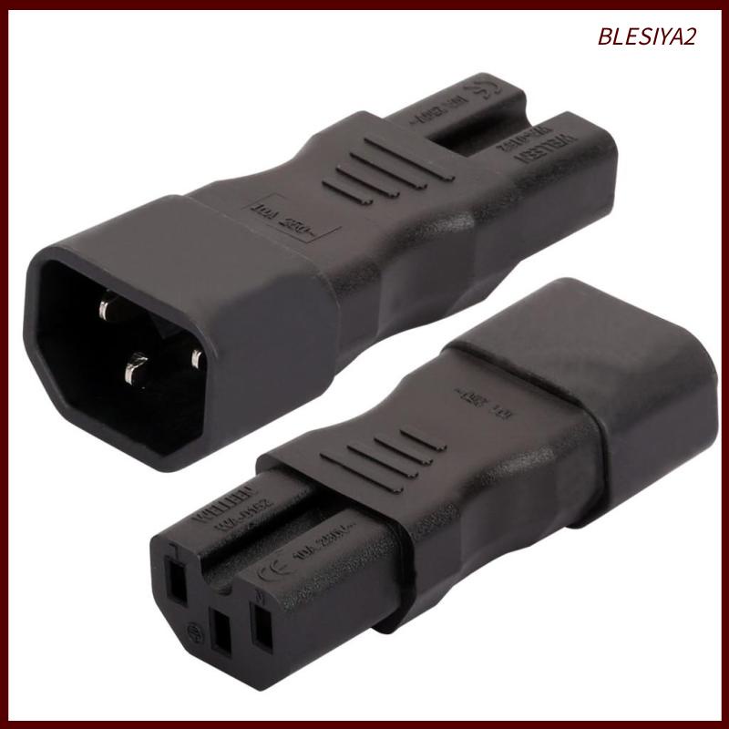 [BLESIYA2] IEC 320 C14 Male to C15 Plug Female Plug Converter Adapter