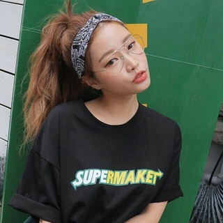 เสื้อโอเวอร์ไซส์ลายSupermarket_เนื้อผ้าดี