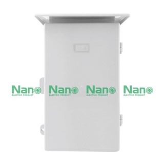 NANO ตู้กันน้ำ พลาสติก มีหลังคา เบอร์ 1  รุ่น NANO-101W  ตู้ไฟ กันฝน ฝาทึบ สีขาว