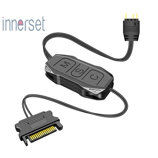 [Innerset] Coolmoon Ar-1 สายเคเบิลควบคุม 5V 3 Pin เป็น Sata Argb สําหรับพัดลม Pc แถบไฟ