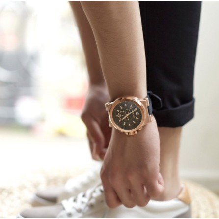 100 ของแท้ Michael Kors Chronograph ซิลิโคนสีน้ำเงินเข้มนาฬิกาผู้ชาย ...