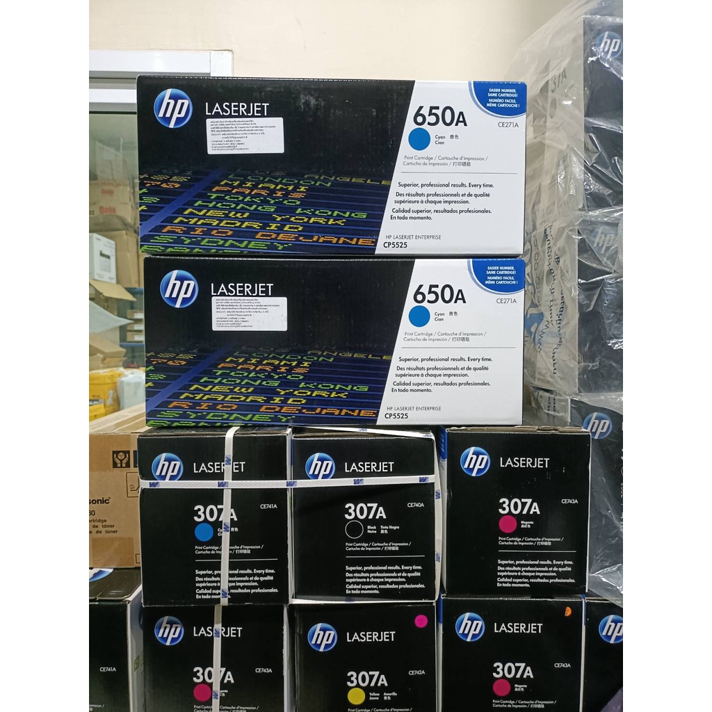 HP 307A CE741A Cyan ตลับหมึกโทนเนอร์ สีฟ้า