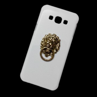 For Samsung Galaxy A8 2015 Bronze Lion Head Ring Stand Holder Hard Back Case Cover