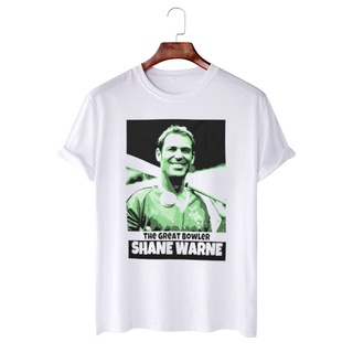 เสื้อยืดผ้าฝ้าย เสื้อยืดพิมพ์ลาย The great Bowler Shane Warne RIP สําหรับผู้ชาย