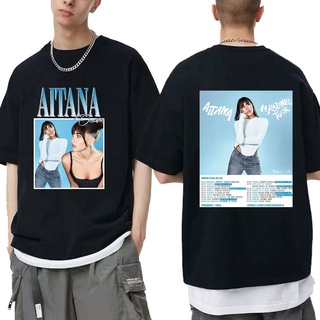 [S-5XL] เสื้อยืด พิมพ์ลายอัลบั้มกราฟฟิคนักร้อง Aitana Ocana สองด้าน สไตล์ฮาราจูกุ ฮิปฮอป โอเวอร์ไซซ์ แฟชั่นสําหรับผู้ชาย