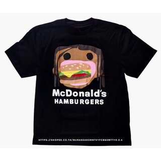 คอตต้อนคอกลม☄☊เสื้อยืดtravis scott mcdonald’s t-shirtsS-5XL