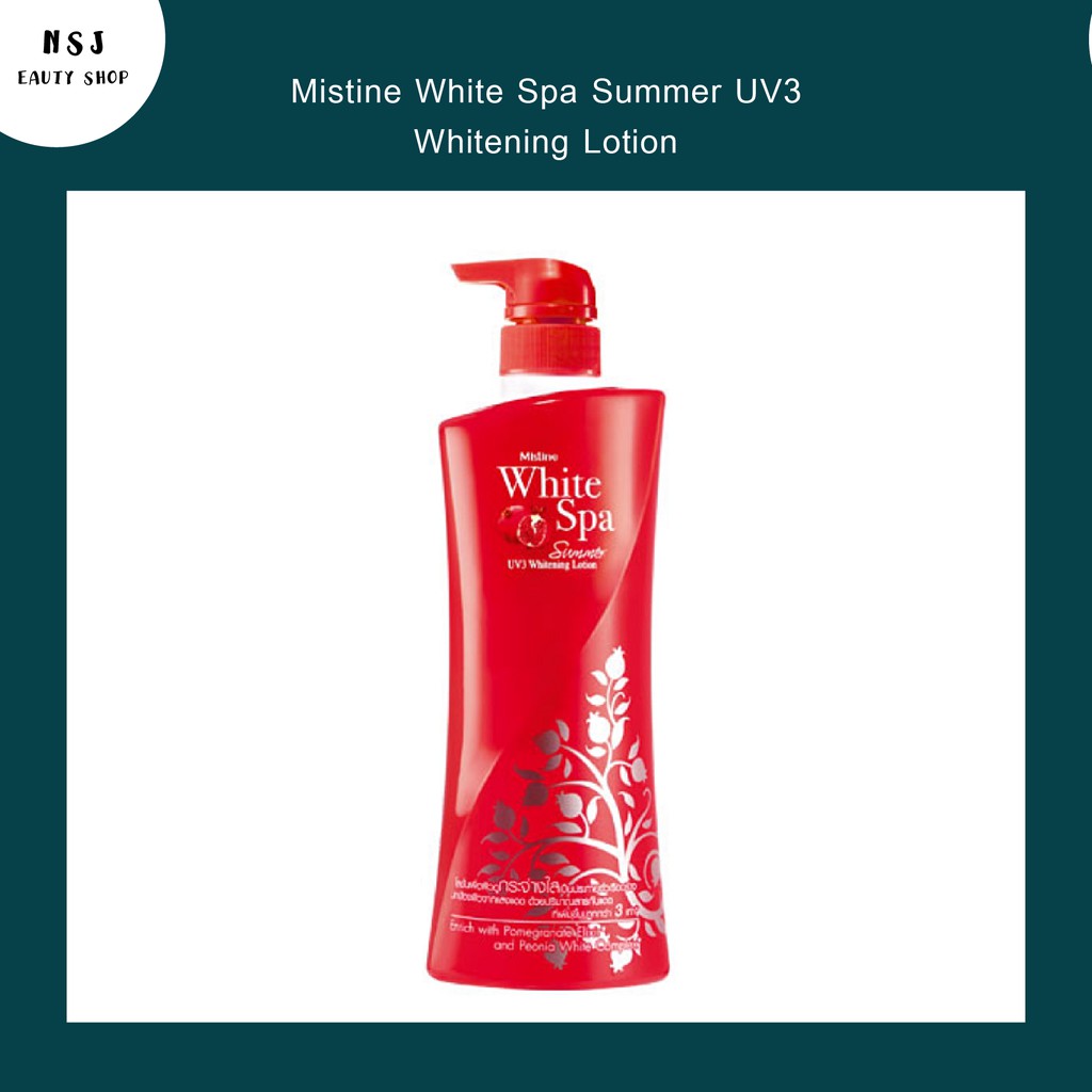 โลชั่น Mistine White Spa Summer UV3 Whitening Lotion มิสทิน ไวท์ สปา ซัมเมอร์ ยูวี3