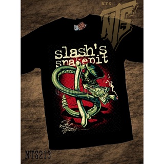 เสื้อยืดสวยๆNTS 213 Slashs Snakepit ROCK เสื้อยืด เสื้อวง เสื้อดำ สกรีนลายอย่างดี ผ้าหนา NTS T SHIRT S M L XL XXL S-5XL