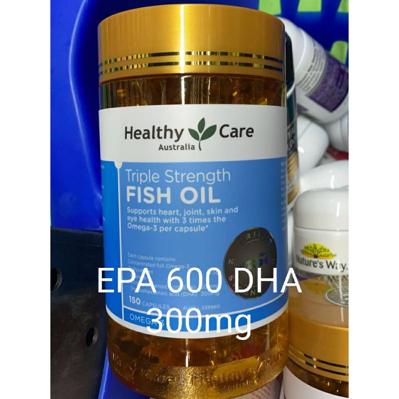 Healthy Care Triple Strength Fish Oil 1500 mg 150 Capsules EPA 600mg DHA300mg exp4/2025
