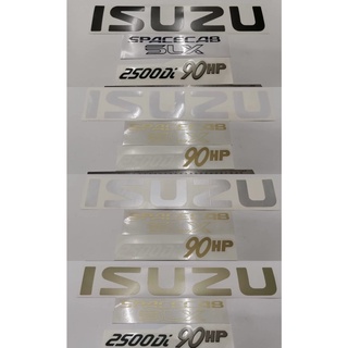 สติ๊กเกอร์ ISUZU 2500Di 90HP SPACECAB SLX  สำหรับติดท้ายกระบะ ISUZU TFR