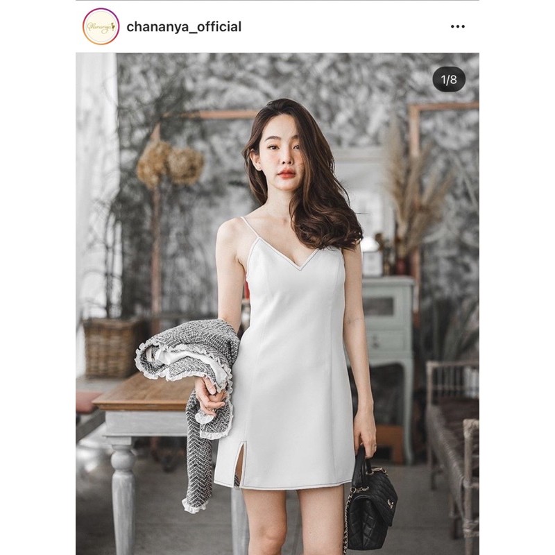 (ส่งต่อ/ไม่มีตำหนิ) Dress สีขาว Chananya_official size S