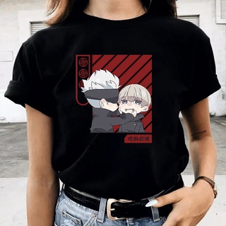 ใหม่ เสื้อยืดลําลอง แขนสั้น พิมพ์ลายกราฟฟิค Jujutsu Kaisen Toge Inumaki Bonito Flakes Satoru Gojo แฟชั่นสําหรับสตรี