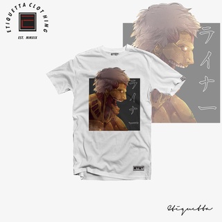 Attack on Titan - Reiner Titan Form ฤดูร้อนแขนสั้นเสื้อยืดการ์ตูนญี่ปุ่นอะนิเมะหลวมป่าคู่รักชายและหญิงสามารถสวมใส่ได้