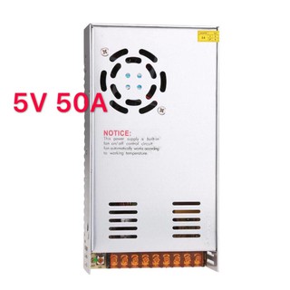 Switching Power Supply สวิตชิ่งเพาเวอร์ซัพพลาย 5V 50A 250W (สีเงิน)