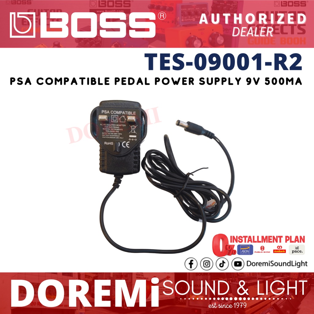 BOSS TES-09001 อะแดปเตอร์ AC สําหรับ Boss Effect Pedal