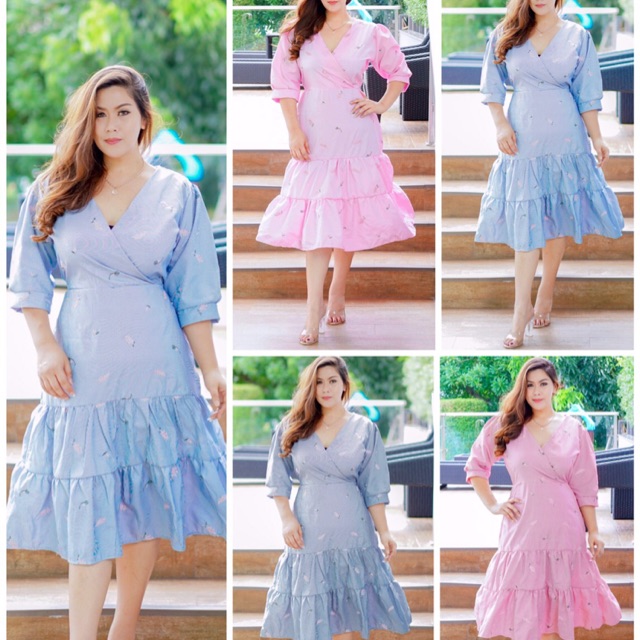 🌟JJ SHOP ชุดเดรสสาวอวบ🌟