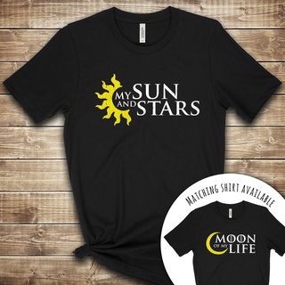 เสื้อยืดผ้าฝ้ายพิมพ์ลายแฟชั่น เสื้อยืด ลาย My Sun and Stars 02445