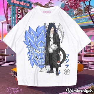 ผ้าฝ้ายแท้เสื้อยืด ขนาดใหญ่ | เสื้อยืด ลายการ์ตูนอนิเมะ UCHIHA MADARA STREETWEAR STYLE | เสื้อยืด ขนาดใหญ่ | เสื้อยืด ขน