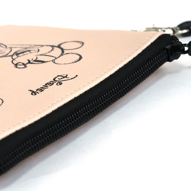Disney Original Mickey Makeup Bag - กระเป๋าใส่เหรียญแบบพกพา PU กันน้ําลายการ์ตูนสําหรับผู้หญิง
