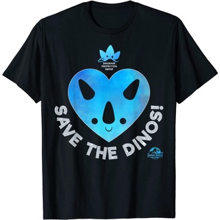 เสื้อยืดพิมพ์ลายแฟชั่น เสื้อยืดสีขาว Jurassic World Save The Dinos Tie Dye Heart T-Shirt 2022