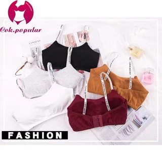 #058 🔥ถูกที่สุด 🔥 สายตัวอักษร ตะขอหลัง3ระดับ ใส่สบายมากๆทรงสวย มีฟองน้ำ W COK