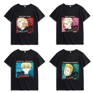 เสื้อยืดแขนสั้นพิมพ์ลาย Tokyo Revengers Mikey Draken ทรงหลวมแฟชั่นสําหรับผู้หญิง