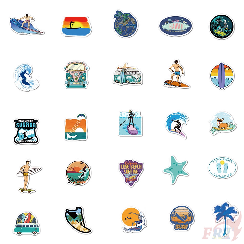 ❉ Ocean Surf：Gone Surfing Series 01 Beach Surfing สติ๊กเกอร์ ❉ 50Pcs/Set DIY Fashion Waterproof Decals Doodle สติ๊กเกอร์ ราคา ถูกที่สุด ดีลบีเคเค แกลเลอรีภาพที่ 6