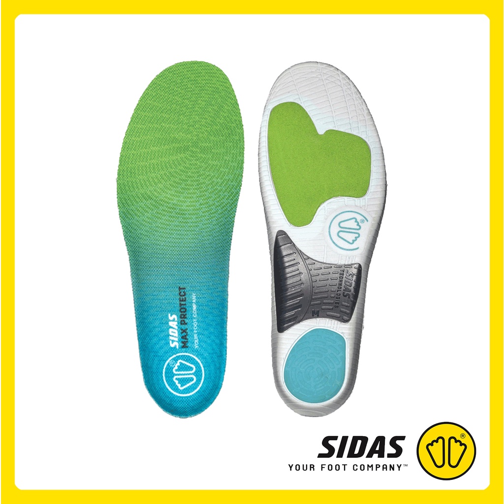 SIDAS MAX PROTECT RUN(ACTIV' Slim) แผ่นพื้นรองเท้า Podiane®I+ ลดแรงกระแทก 90% สำหรับกีฬา High-Impact