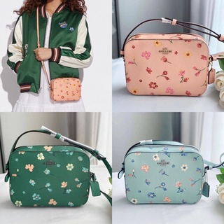 🎀 (สด-ผ่อน) กระเป๋าสีเขียว ฟ้า ชมพู ลายดอก 7 นิ้ว COACH C8699 MINI CAMERA BAG WITH MYSTICAL FLORAL PRINT