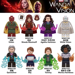 Wanda Vision Quicksilver Mountain Avengers 4 Movies MINIFIGURES บล็อคตัวต่อของเล่นสําหรับเด็ก WM6115