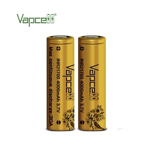 ถ่านVapcell INR21700 4000mAh 3.7V 30A สีทอง ของแท้