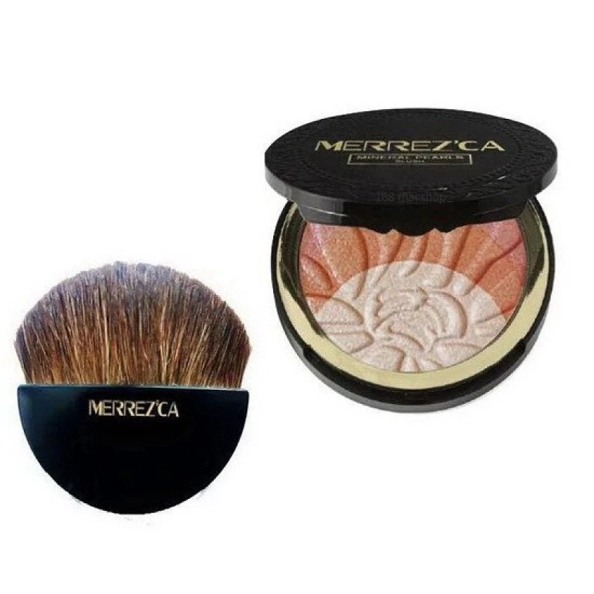MERREZCA MINERAL PEARLS BLUSH พร้อมแปรง # OR102 Sexy cheek