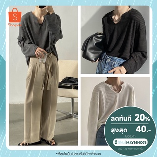 ราคาส่ง2ตัวขึ้นไป T-shirts T105 เสื้อยืด แขนยาวผู้ชาย Oversize สไตล์เกาหลี