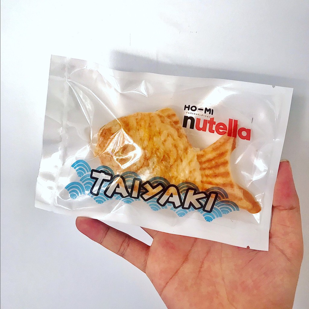 ครัวซองเนยสด นูเทลล่า ไทยากิ ขนมปลาญี่ปุ่น Nutella Taiyaka Homemade *กรอบมาก*