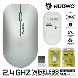 WIRELESS MOUSE NUBWO (NMB-016) SLIVER/WHITE ประกัน 1Y