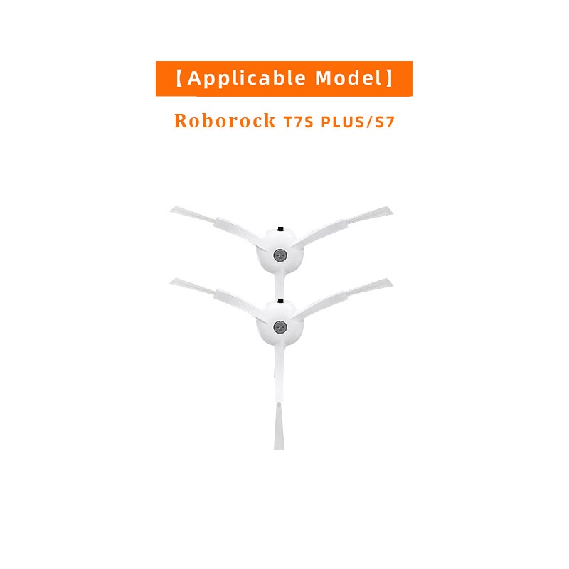 สําหรับ Roborock S7 T8 Q7 Max / Q7 Max + S7 Maxv Ultra Plus G10S/G10S Pro Q Revo P10 เครื่องดูดฝุ่นหุ่นยนต์ 3 ฟุตแปรงด้านข้างสีขาวอุปกรณ์เสริม